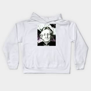 Leopold von Ranke Black and White Portrait | Leopold von Ranke Artwork 2 Kids Hoodie